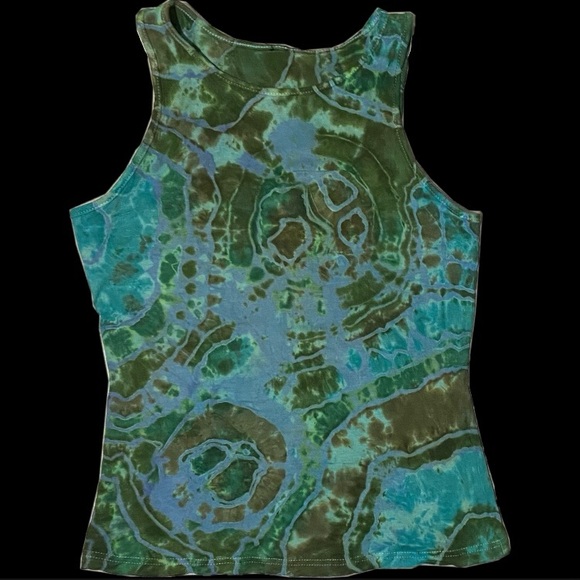 NWOT Geode Tie Dye High Neck Tank Top - Picture 1 of 2